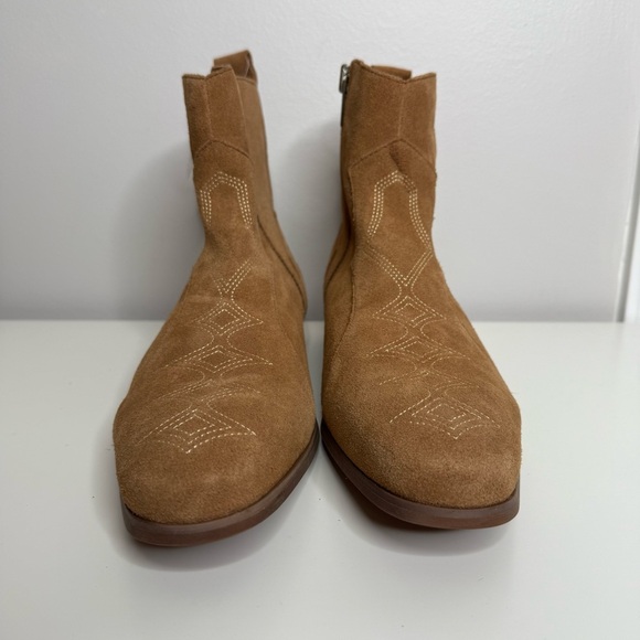 Dingo Men’s Tan Brooks Embroidered Round Toe Zip Up Boots Ankle - 10.5 - Picture 12 of 12